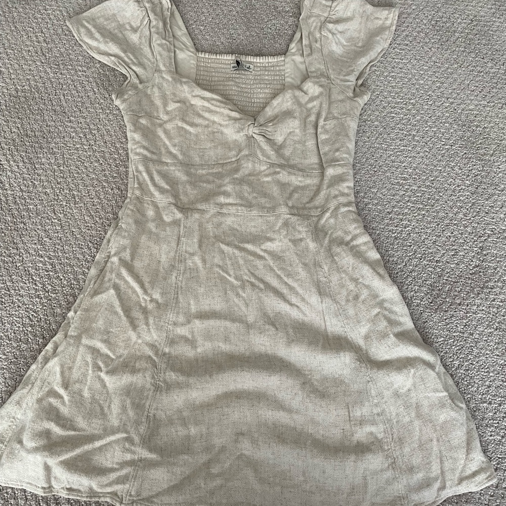 Abercrombie & Fitch Light beige/creme mini dress